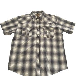 Stylish Gray Plaid Button-Down Shirt